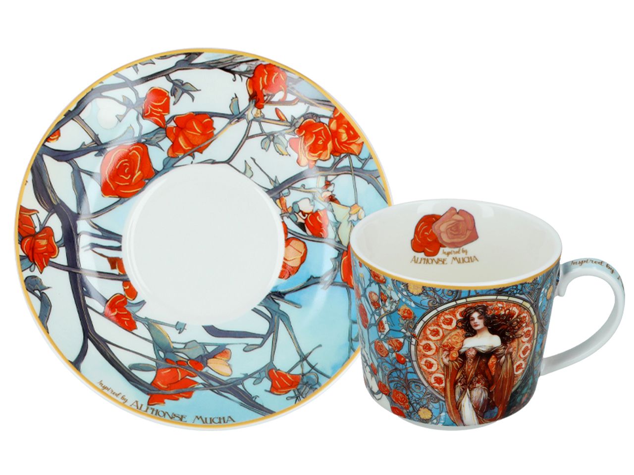 Carmani, 230-ml-tasse Mit Untertasse, Inspiriert Von Den Werken A. Muchas