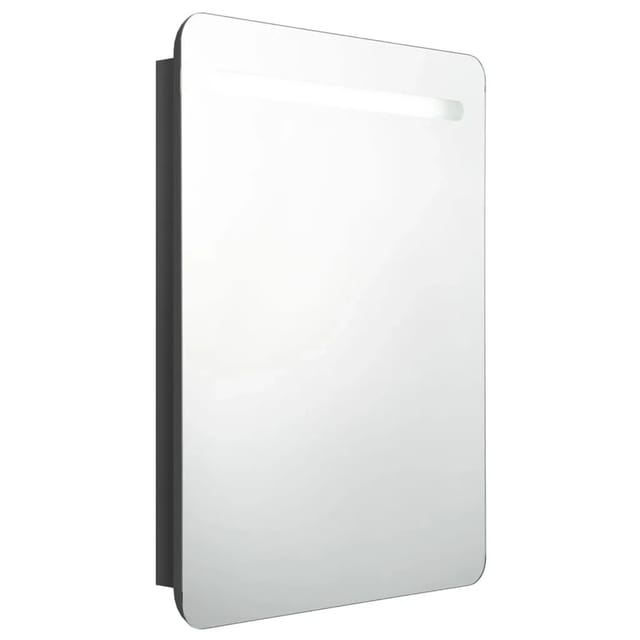 vidaXL LED-Bad-Spiegelschrank Glänzendes Schwarz 60x11x80 cm 326504