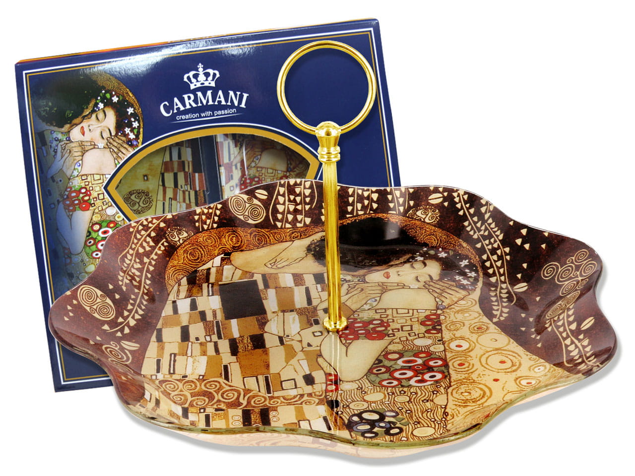 Carmani, Dekorative Und Funktionale Glasplatte Von Gustav Klimt – Kuss