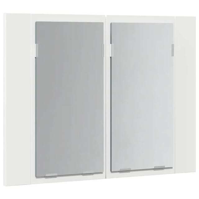 vidaXL LED-Bad-Spiegelschrank Weiß 60x12x45 cm Acryl 804956