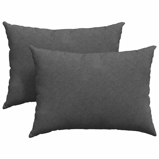 vidaXL Sofakissen 2 Stück Dunkelgrau 70 x 50 cm Cordstoff 42013775