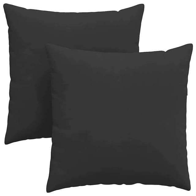 vidaXL Sofakissen 2 Stück Schwarz 60 x 60 cm Stoff 42014029