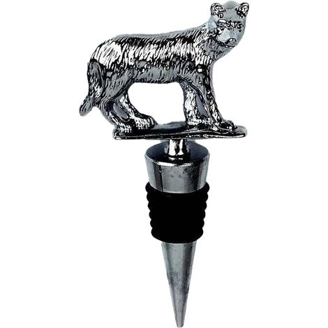 Weinverschluss In Hundeform – Zinklegierung Und Lebensmittelechtes Silikon – Für Rotwein- Und Champagnerflaschen – 1 Stück