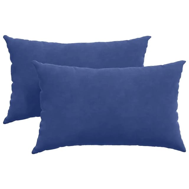 vidaXL Sofakissen 2 Stück Polizeiblau 50 x 30 cm Cordstoff 42013638
