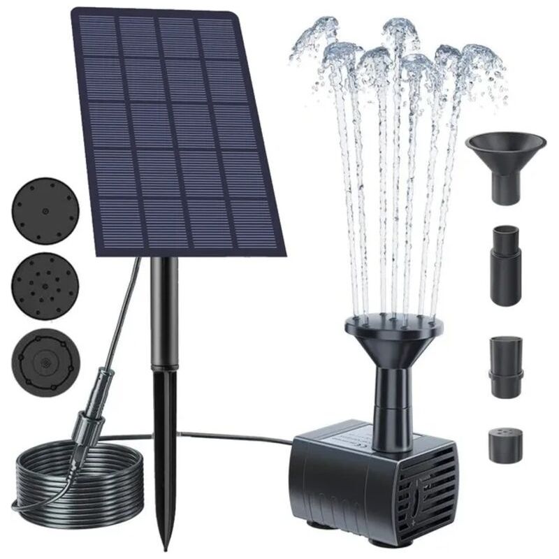 5v 2,5w Solarbrunnen Für Den Garten – Pumpe Mit Erdspieß – Ideal Für Gartenteiche Und Vogeltränken