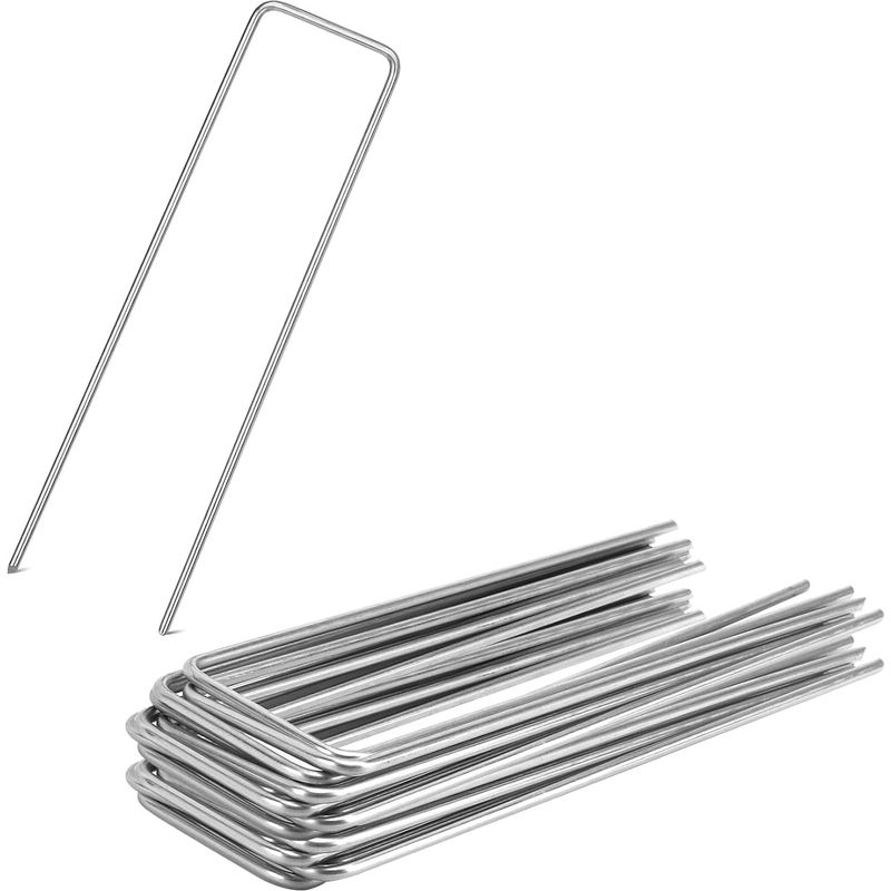 100 Rostbeständige Stahl-erdanker Für Garten, Camping Und Zäune – 4 Mm X 20 Cm – Geeignet Für Geotextilien, Unkrautvlies Und Beeteinfassungen.