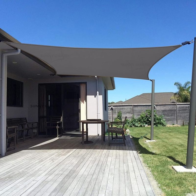 Rechteckiges Sonnensegel Sunny Guard 4 X 6 M, Anthrazit, Uv-beständig Für Garten, Hof, Terrasse, Outdoor-aktivitäten Und -anlagen (wir Fertigen Auch Sondergrößen An)