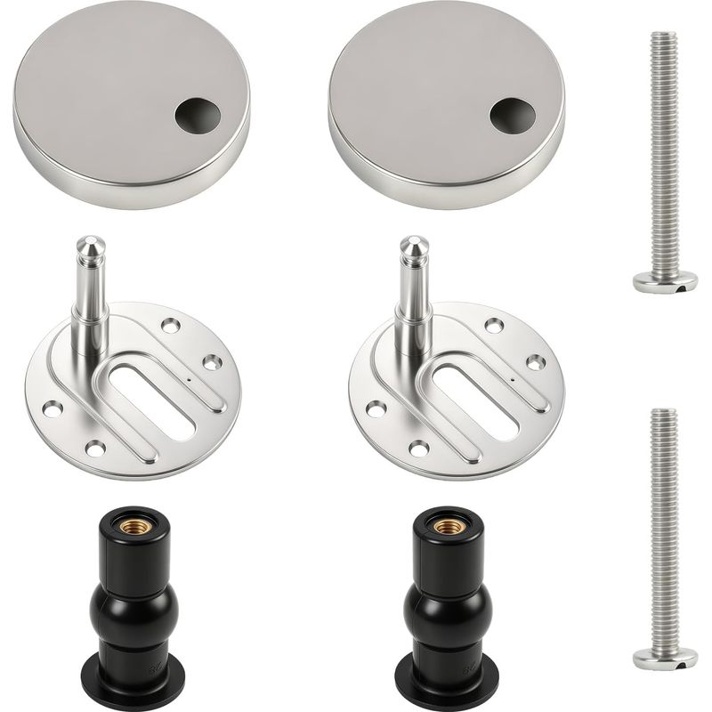 2-teiliges Wc-sitz-set Mit Scharnieren Und Befestigungsmaterial, Schnellverschluss-scharnieren, Kompatibel Mit Allen Clip-on-wc-sitzen, Einfache Montage Für Wc-becken, Robust