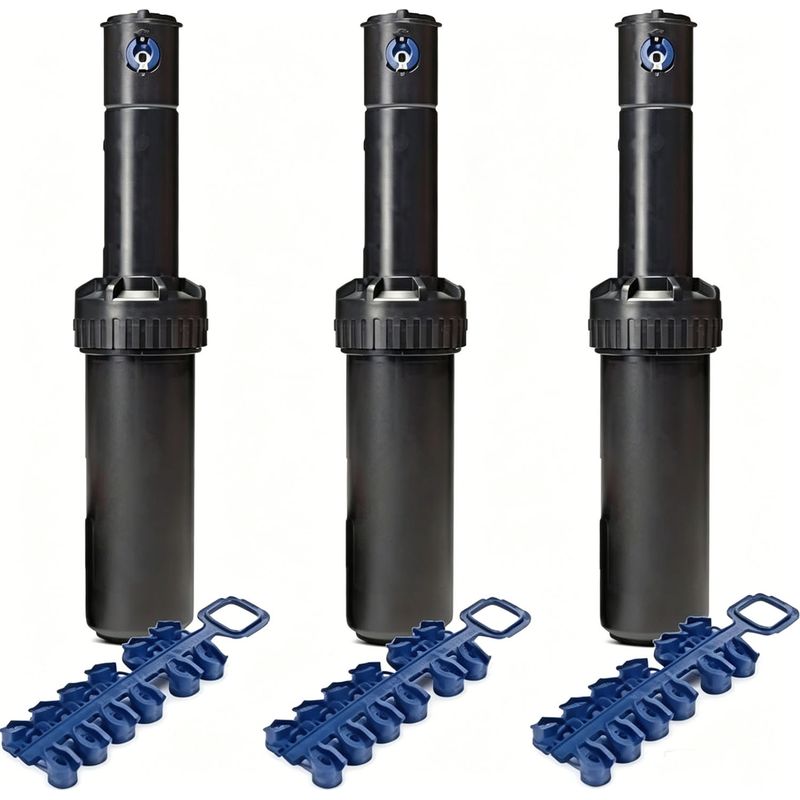 3er-pack Kompatible Rain Bird 5004-pc-regner. Reichweite: 7,6 Bis 15,2 Meter. 3/4"-innengewinde, Schwarz.