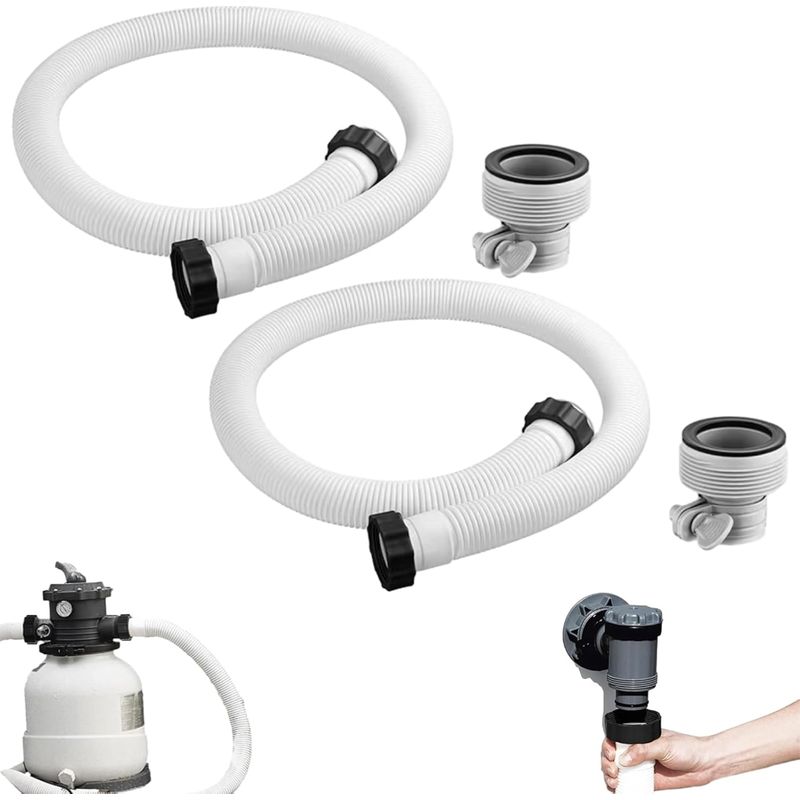 Universeller 38-mm-/150-cm-poolschlauch – Poolschlauchverbinder, Flexibler Schlauch Für Poolpumpe Und Poolsauger – Ersatz-poolschlauch – Zubehör Für Poolpumpe/filter