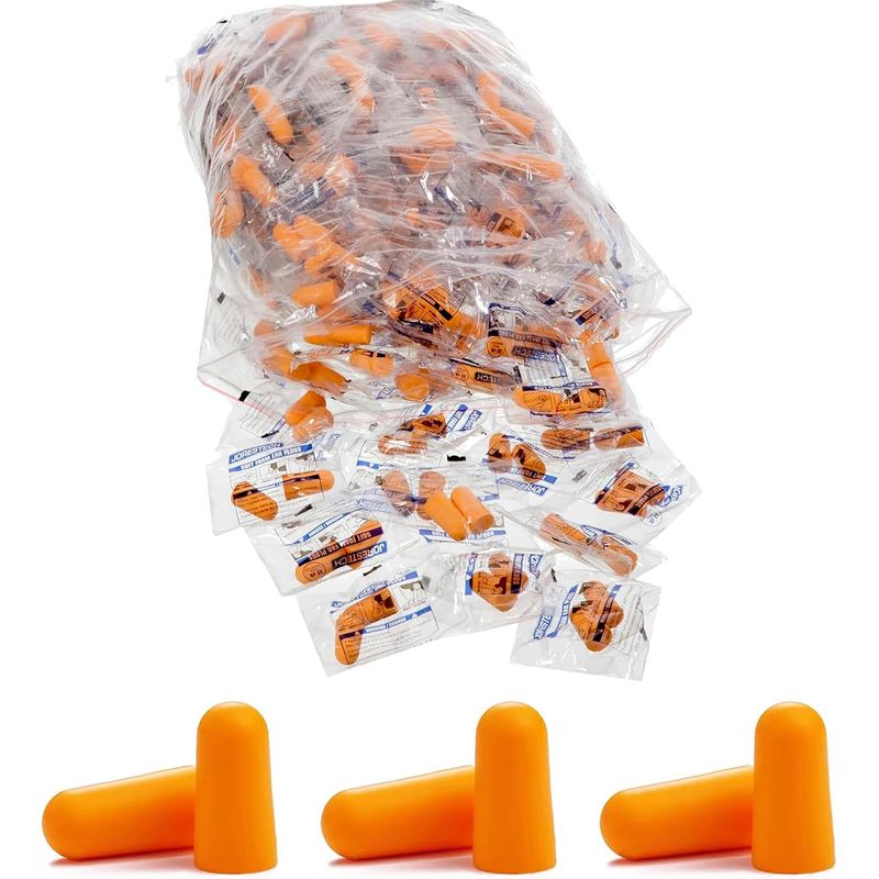 60 Paar Wiederverwendbare Ohrstöpsel Aus Ultraweichem Schaumstoff, Einzeln Verpackt, Zur Lärm- Und Schnarchdämpfung, Orange