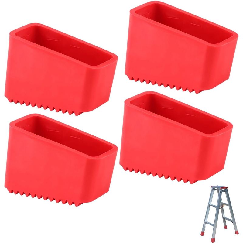 Leiterfüße-kappen, 4 Stück, Ersatz-leiterfüße, 50 X 20 Mm Gummikappen Für Klappleitern Für Heimwerker