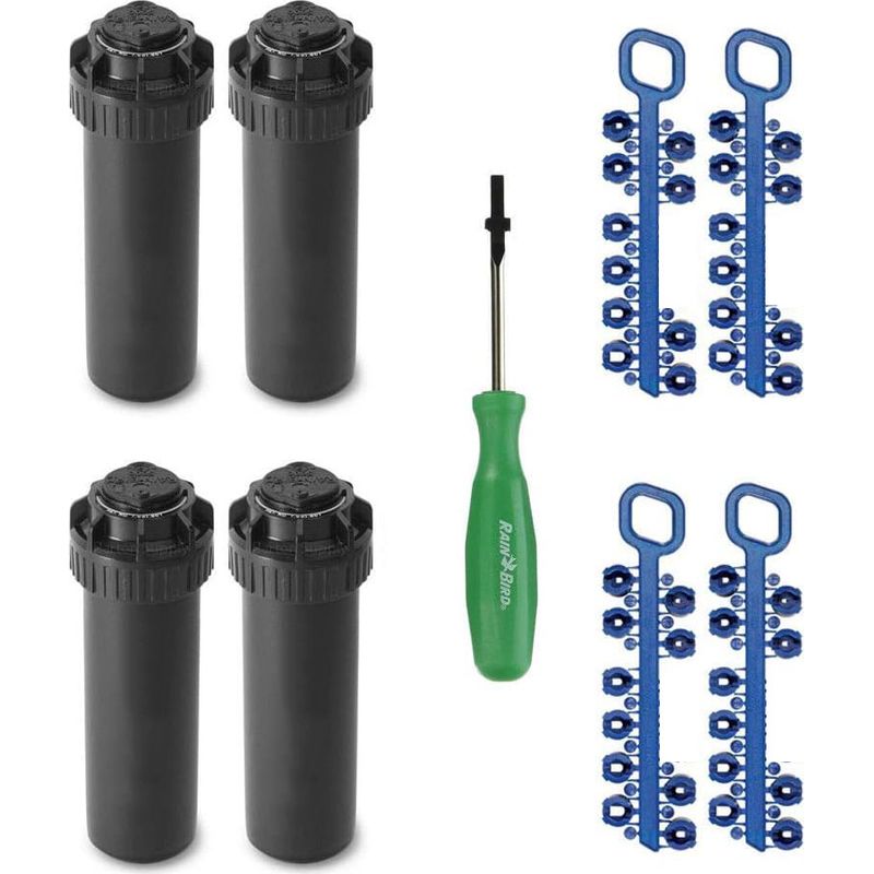 Kompatibel Mit Rain Bird 5000 Serie 5004 Pc, 6er-pack Verstellbare Sprinklerköpfe Von 40 Bis 360 Grad, 10,6 Cm Pop-up-bewässerungssystem, 75 Bis 150 Cm Sprühweite (y54007)