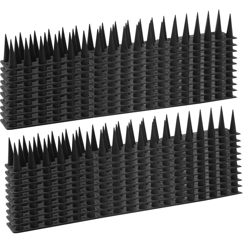 Taubenabwehrspitzen Aus Kunststoff, Taubenabwehr Im Freien, Hält Eichhörnchen, Waschbären, Möwen Und Tauben Fern, Vogelabwehrspitzen Für Terrassen, Dächer, Schwellen Und Brücken (0,3 M, Schwarz)