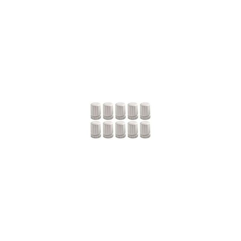 10er-pack Handschalter Für Fußbodenheizungsverteiler, M30 X 1,5, Heizkörperventilknopf Aus Abs-kunststoff, Zubehör Für Temperaturregelventile, Weiß - Crezuo