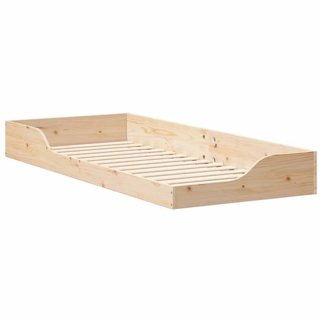 vidaXL Bettrahmen Braun 90 x 220 cm Massives Kiefernholz 873412