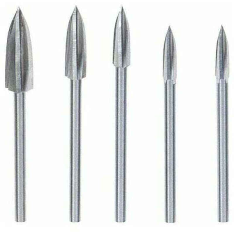 Ulisem 5 Pièces Fraise Outils De Sculpture Gravure Foret Ensemble Bois Carbure Solide Meulage Fraise En Acier Couteau Pour Bricolage Travail Du Bois