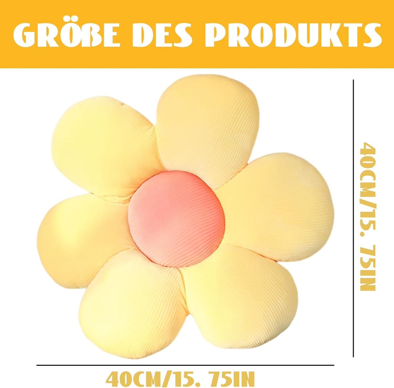 Coussin De Sol Fleuri Jeiibrzui - 40 X 40 Cm - 1 Pièce - Blanc Et Rose - Coussin D'Assise Doux Et Moelleux Pour Salon, Chambre, Voiture, Chambre