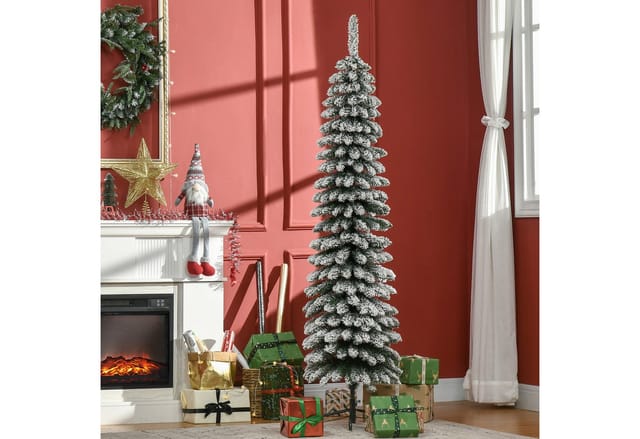 HOMCOM Weihnachtsbaum Kunststoff Metall 46 x 180H cm