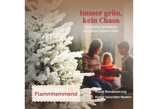 HOMCOM Weihnachtsbaum Kunststoff Metall 93L x 93B x 150H cm