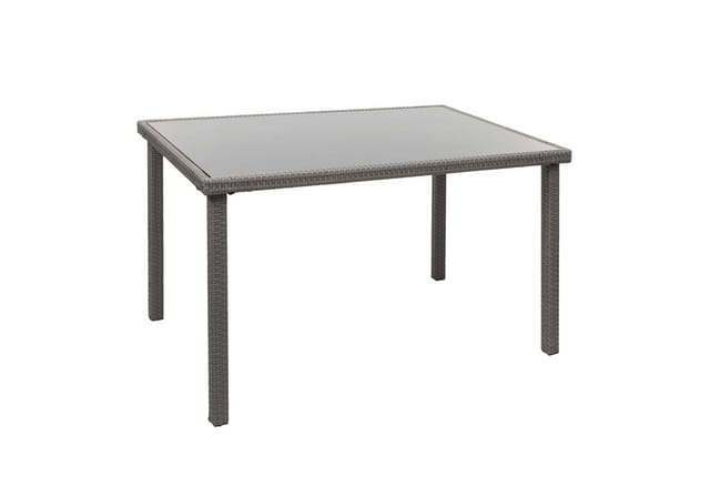 Proregal Poly-Rattan Tisch HxBxT 71x120x75 cm Grau Gartentisch Balkontisch