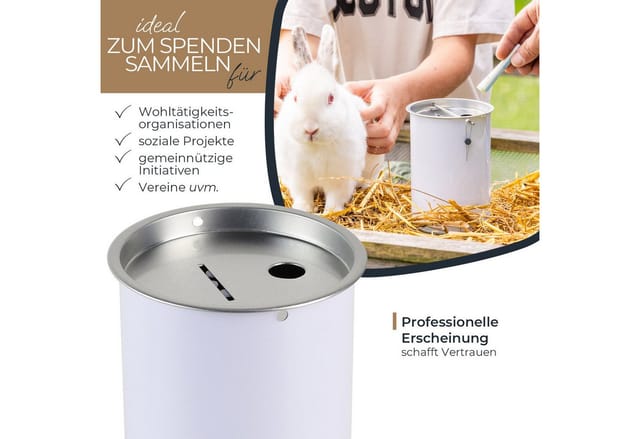 HMF 46000-07 Spendendose 15 x 10 cm Lichtgrau