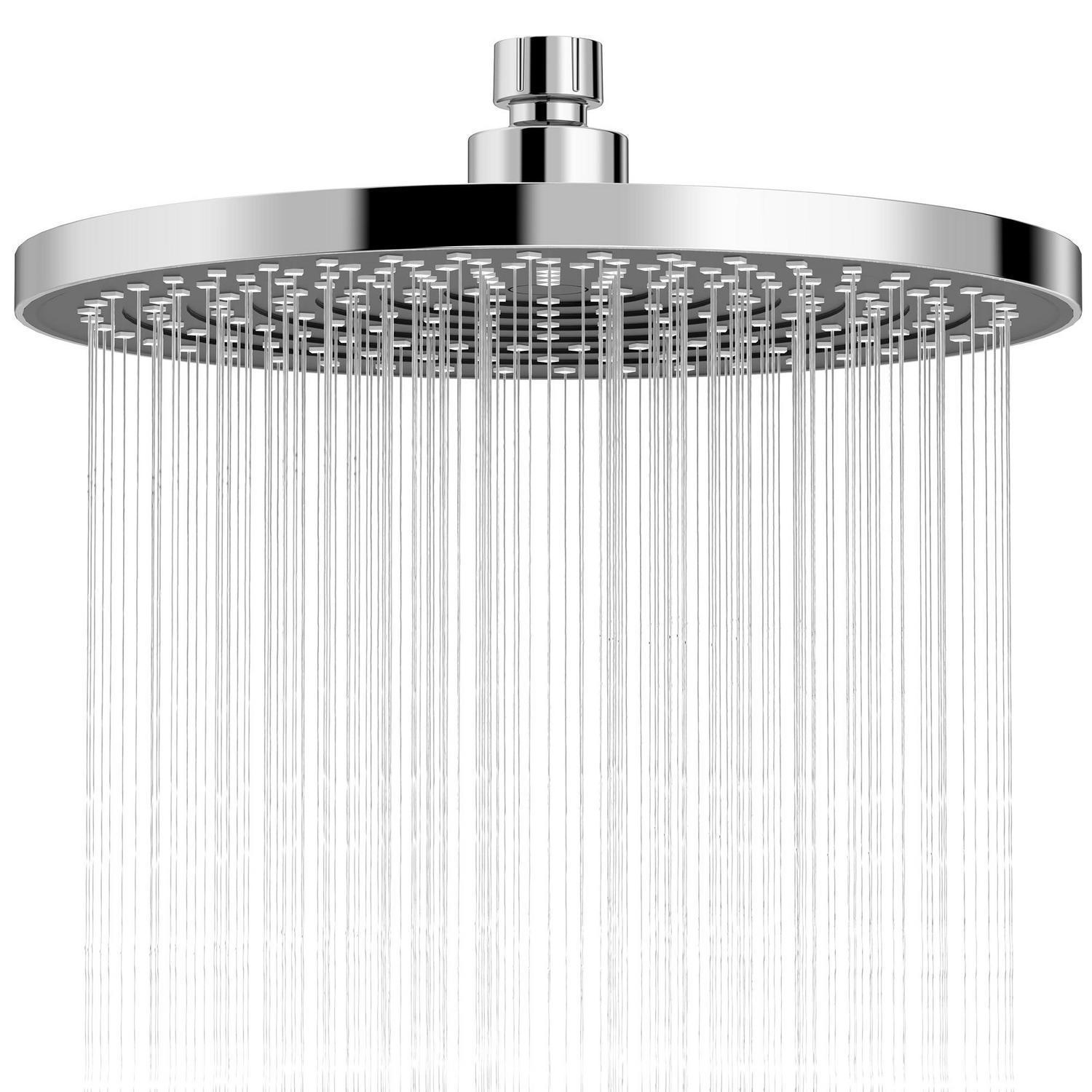 Regendusche 25cm, Wassersparend, Anti-kalk, Schwarz+chrome