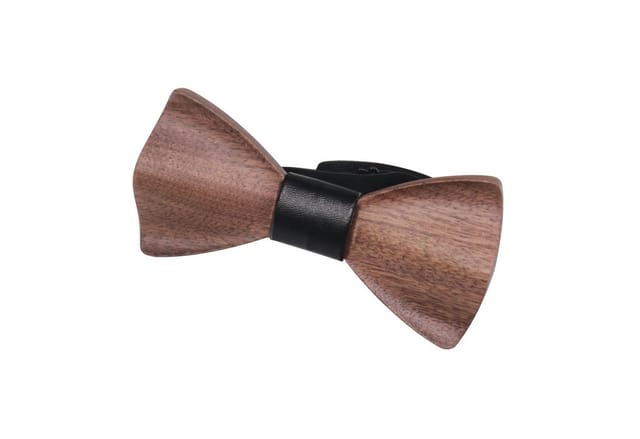 HMF 3850-02 Holzfliege Männer Handarbeit 6 x 12 x 1 cm Schwarz