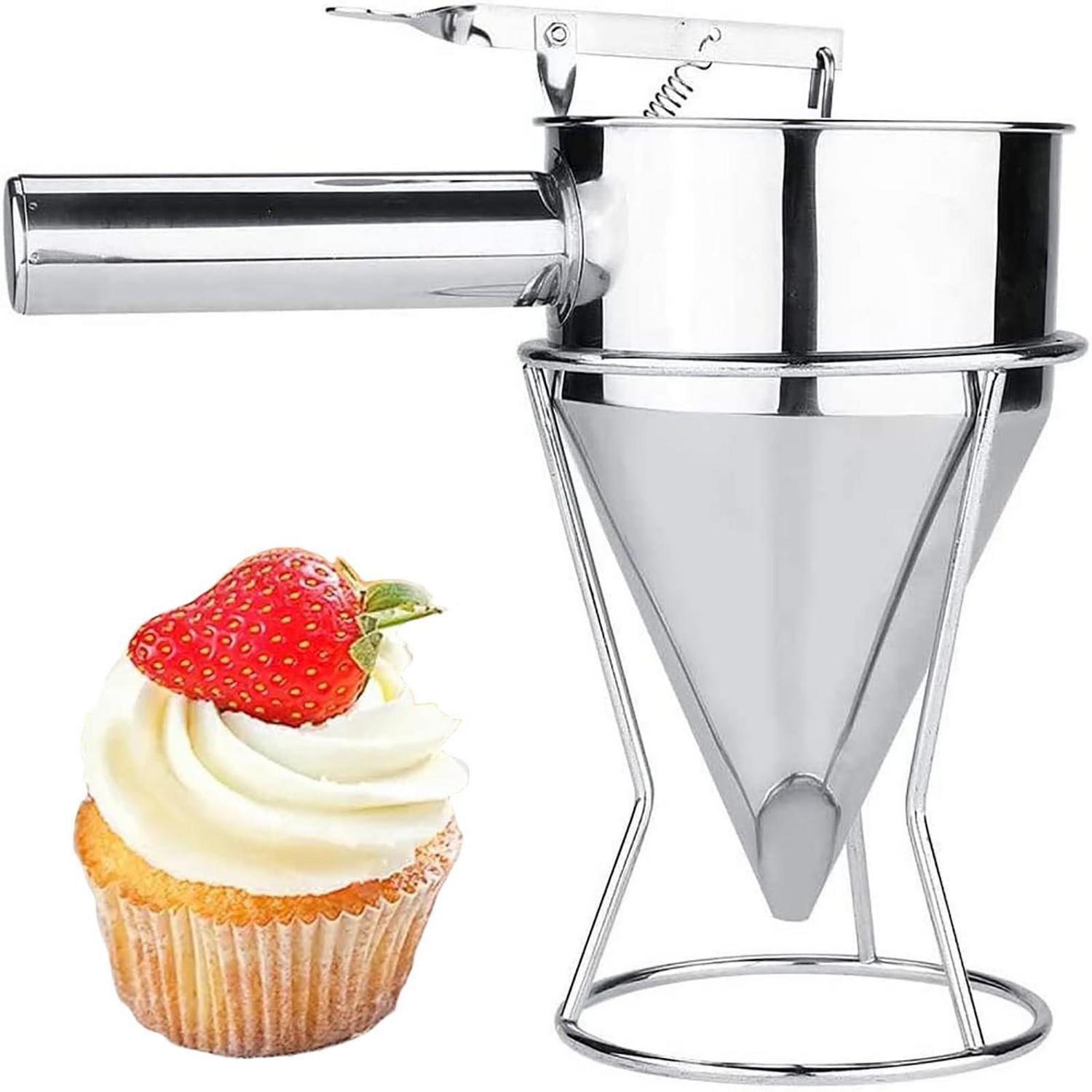 Teigspender 1200ml Edelstahl Mit Griff Für Küche & Bäckerei