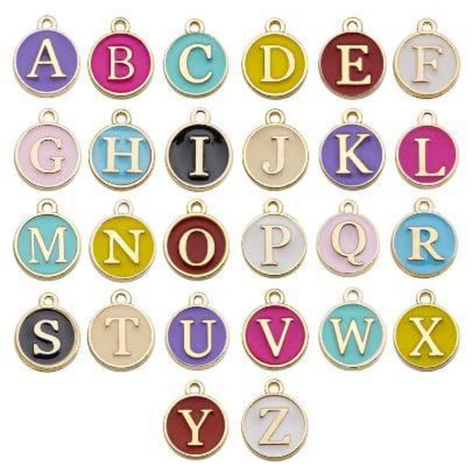 20x Weinglas Anhänger Mit Buchstaben, Zinklegierung, Für Party & Deko