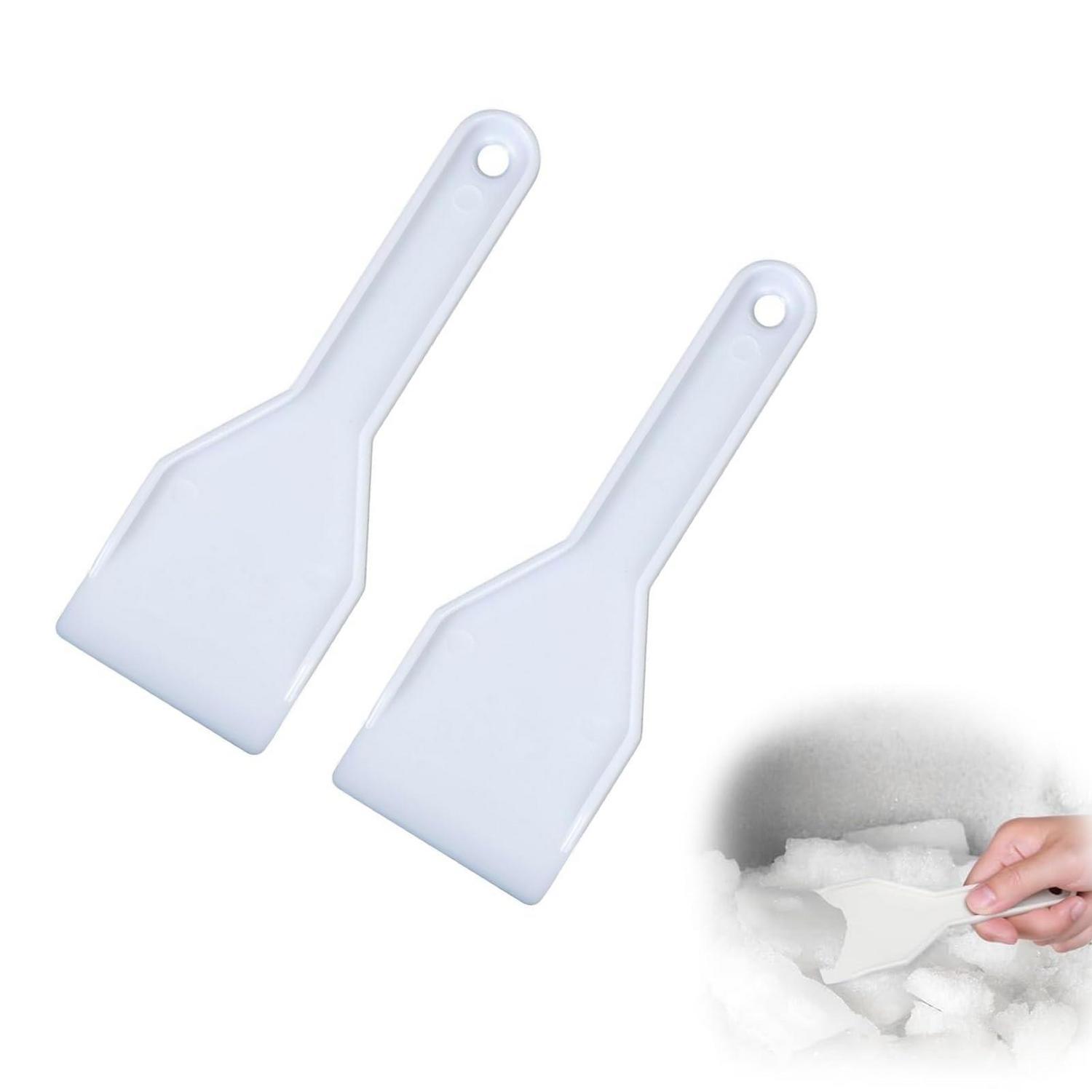 2er Set Eiskratzer Für Kühlschrank & Auto, Robust, Weiß