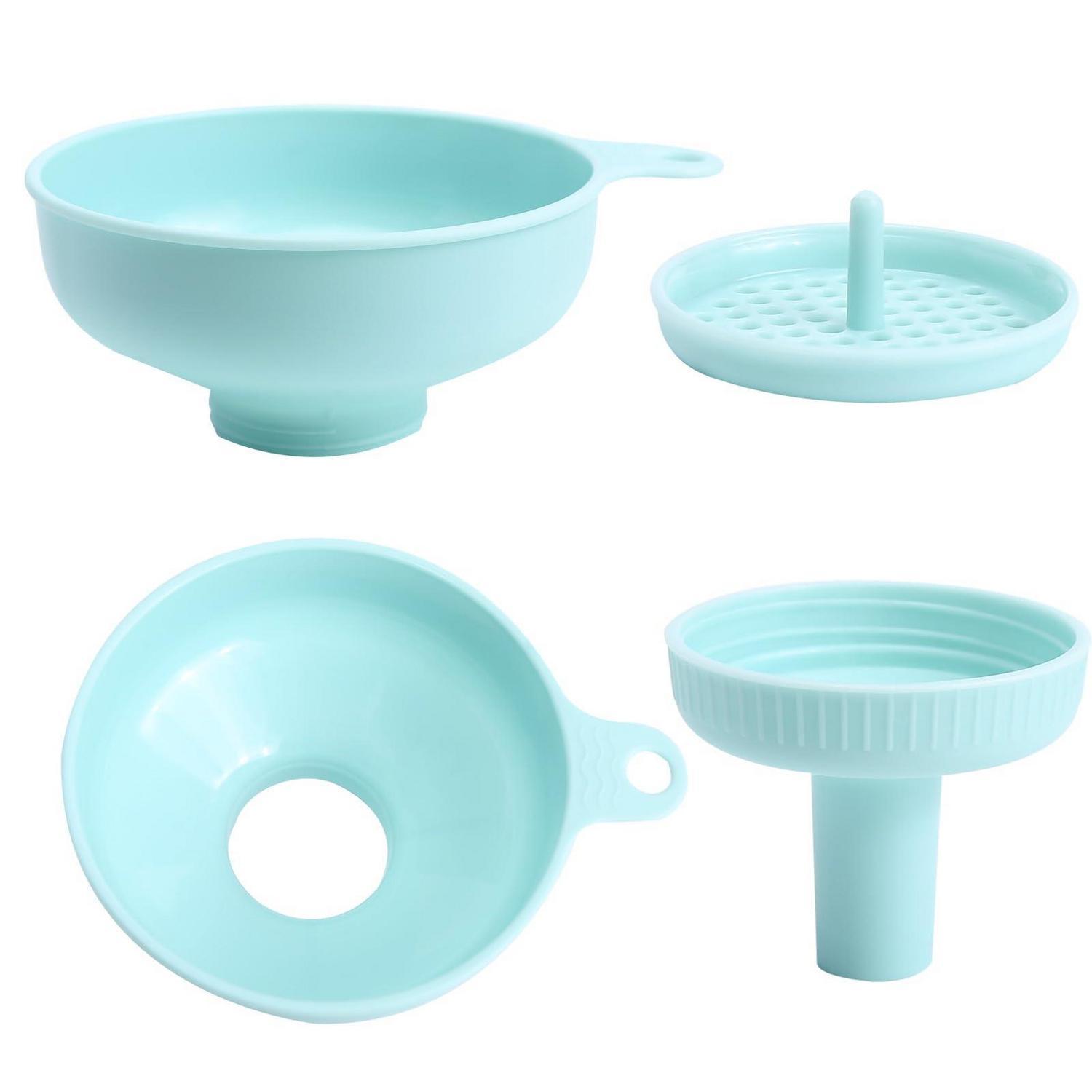 3-in-1 Trichter-set Mit Breiter Öffnung Und Griff Für Küche, Öl, Bohnen, Marmelade