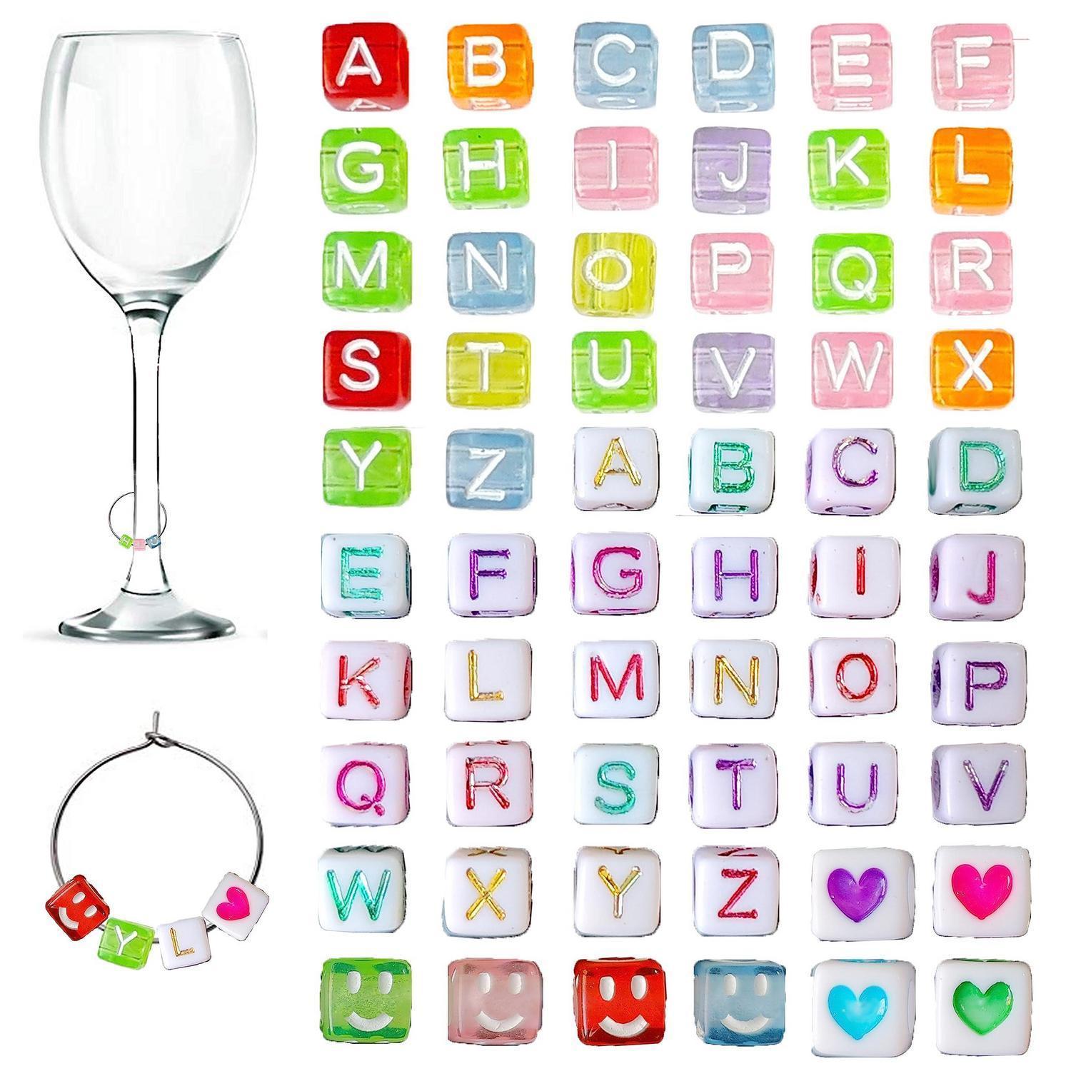 Weinglas-anhänger Set Mit Buchstaben & Herzen, 360 Teile