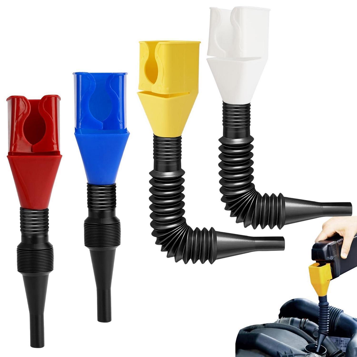 4er Set Flexi-trichter Mit Schlauch Für Autoöl Und Haushalt