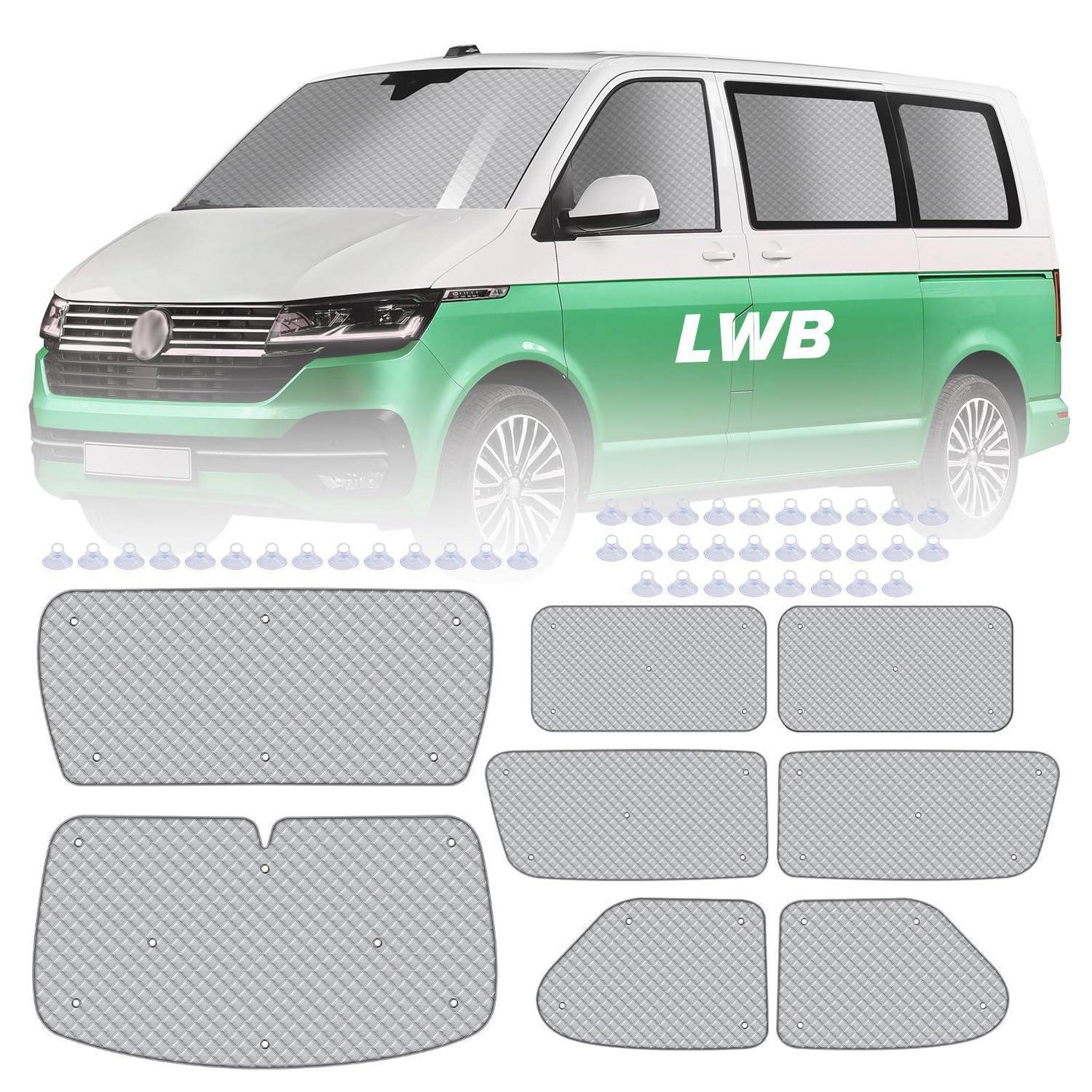 Thermomatten-set Für Vw T4 Lwb, Sonnenschutz Für Wohnmobil, Ganzjahresschutz