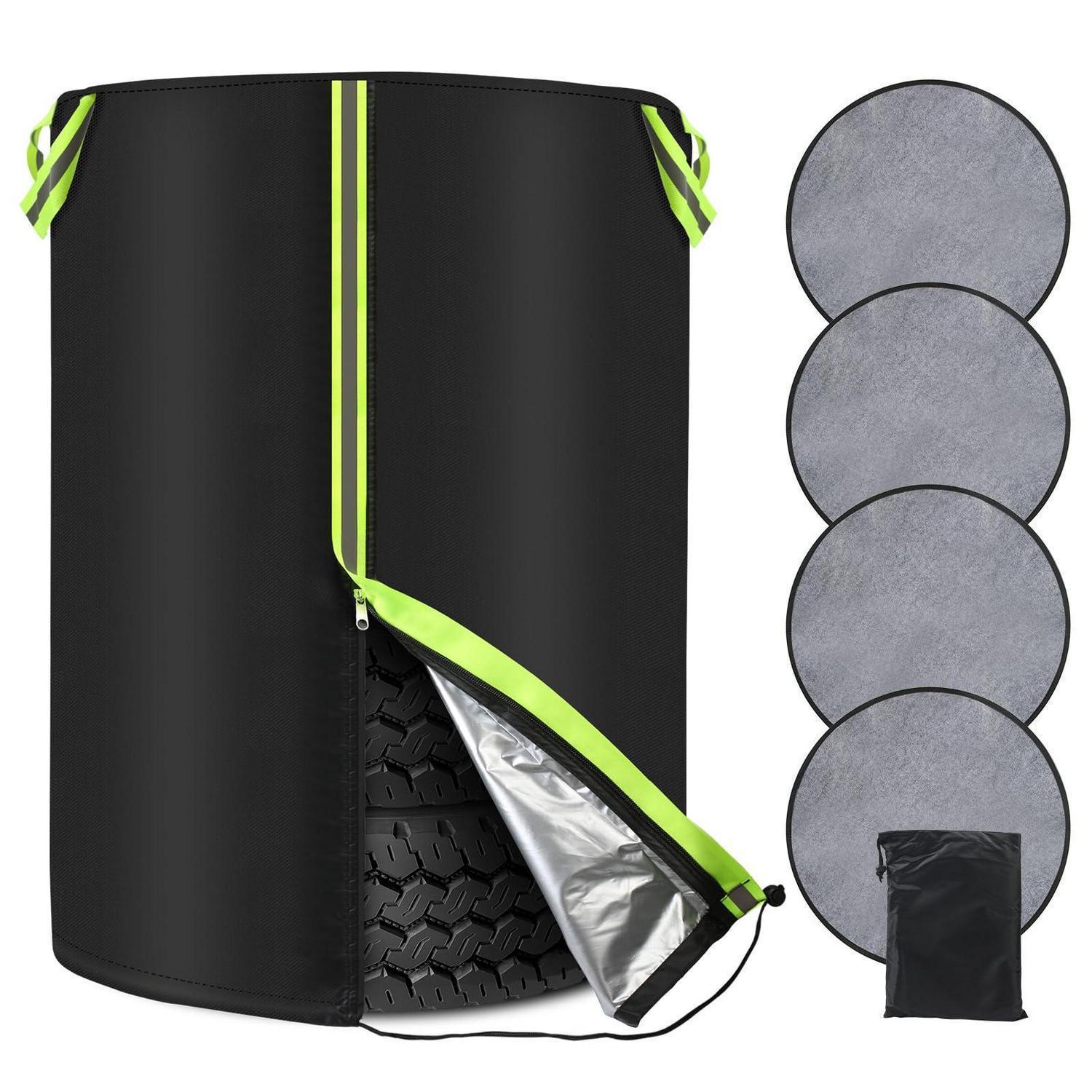 Reifentasche Für 4 Reifen Ø80cm X H117cm Mit Filzmatten, Universell, Wasserdicht