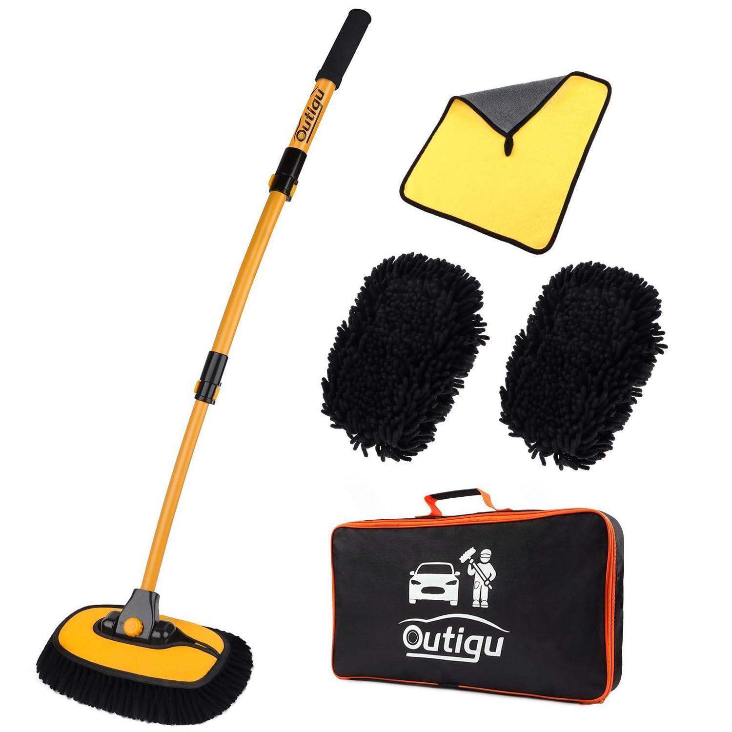 Autowaschbürste Mit Teleskopstiel, 3-in-1 Chenille Mikrofaser Reinigungskit