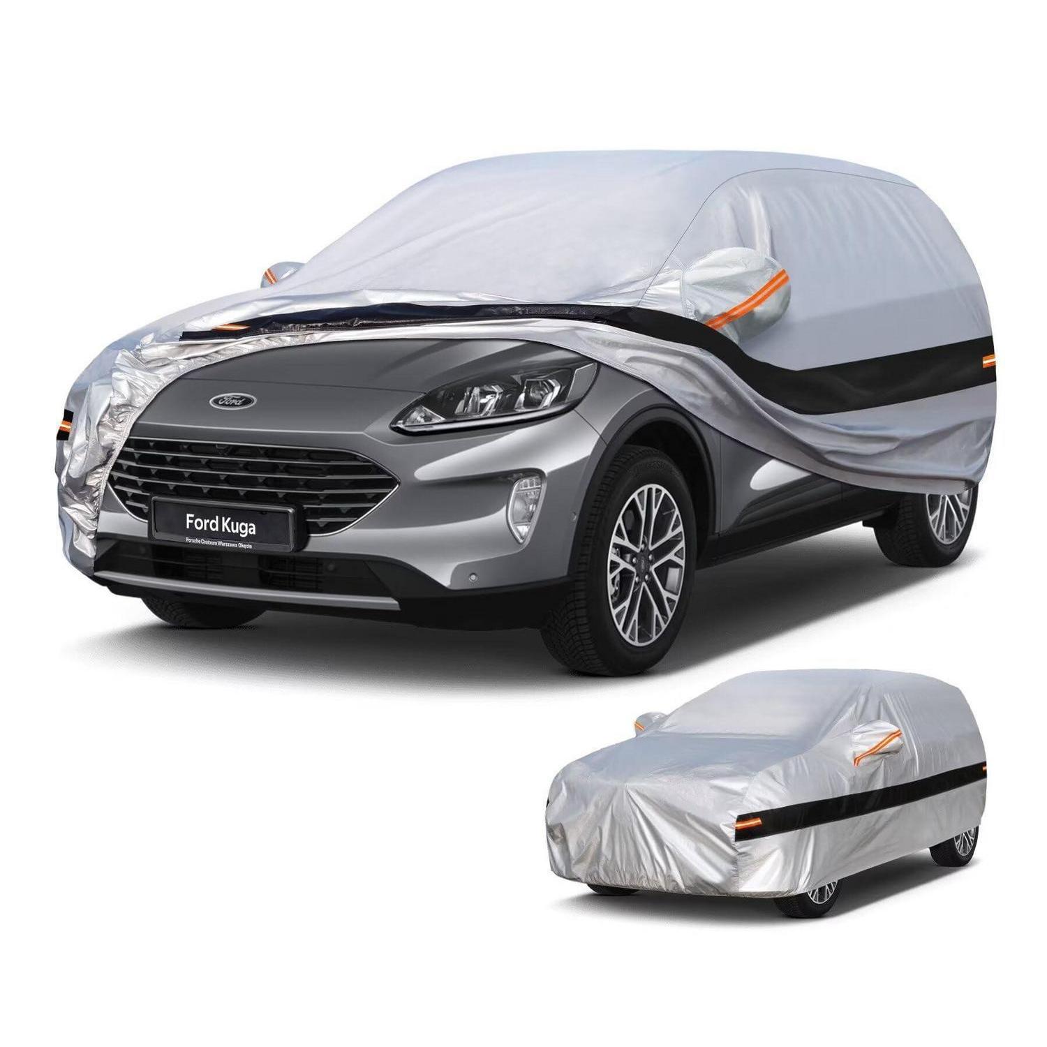Autoabdeckung Suv 10 Schichten 100% Wasserdicht Für Ford Kuga (2012-2025) Silber
