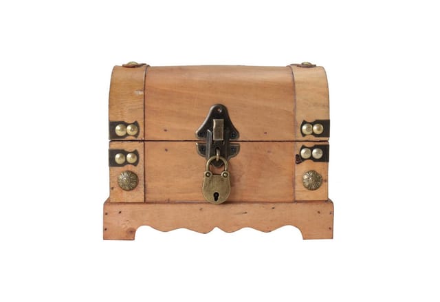 HMF Vintage Deko Vorhängeschloss mit Schlüssel 38 x 25 x 10 mm Bronze