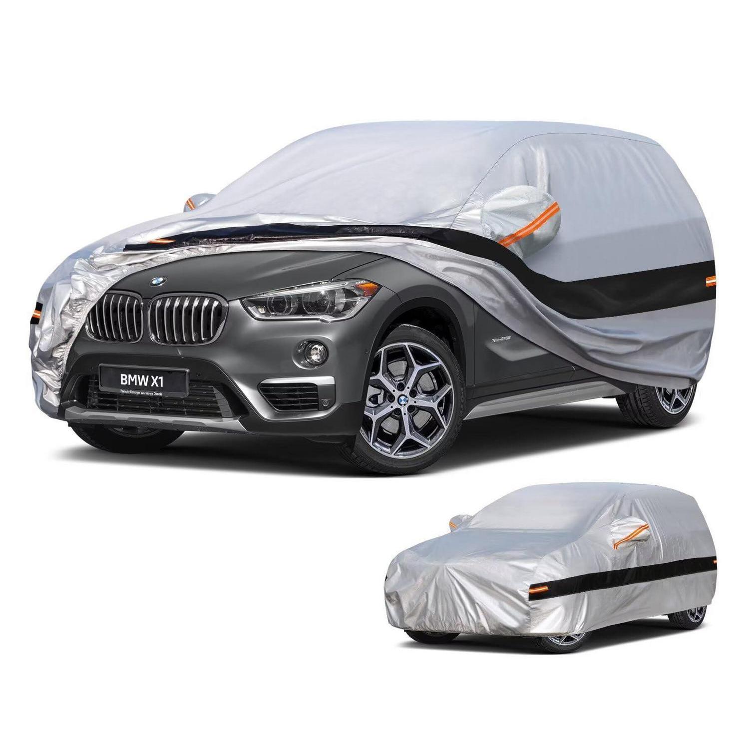 Autoabdeckung Suv 10 Lagen 100% Wasserdicht Für Bmw X1 (2009-2025) Silber