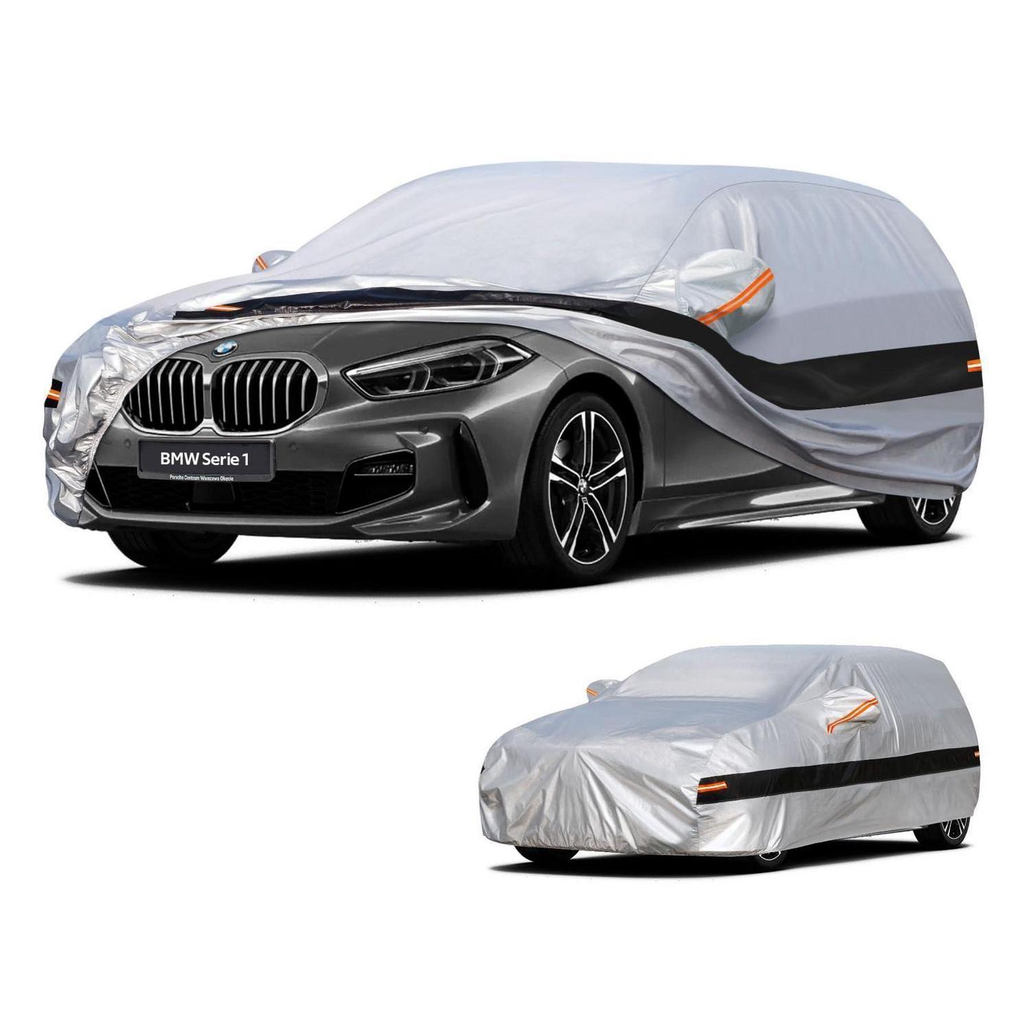 Autoabdeckung 10 Schichten 100% Wasserdicht Für Bmw 1er (2004-2025) Silber
