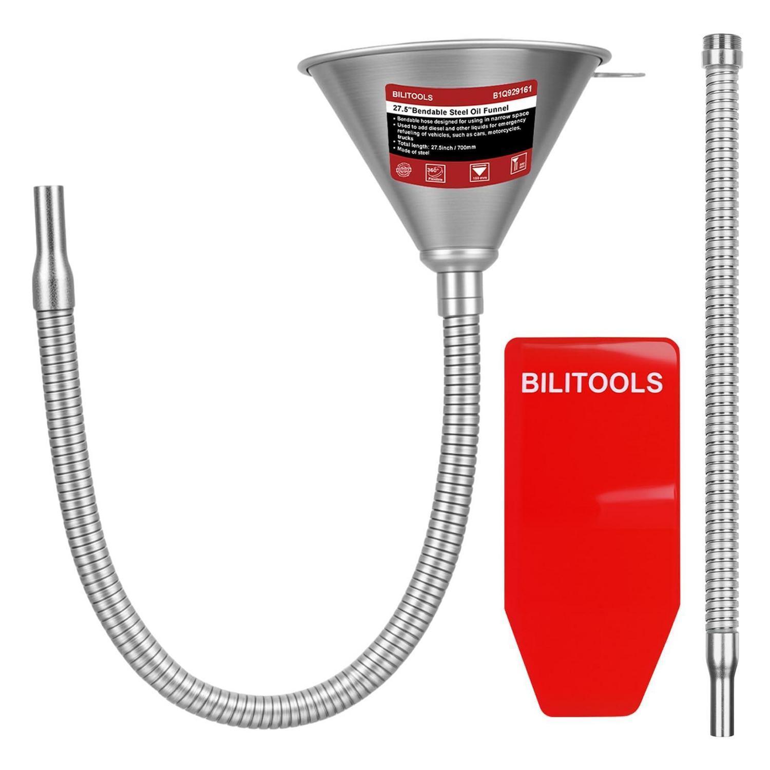 Universal Trichter Mit Schlauch Und Sieb, 4-tlg. Auto Öltrichter Für Ölwechsel, Motor, Getriebe, Benzin, Diesel