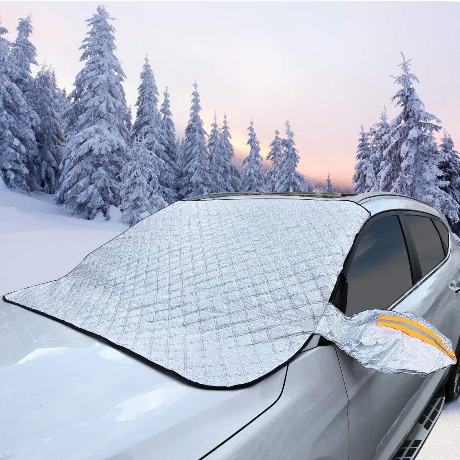 Auto Frontscheibenabdeckung Gegen Frost, Schnee & Uv-strahlung, Universell 170x143cm