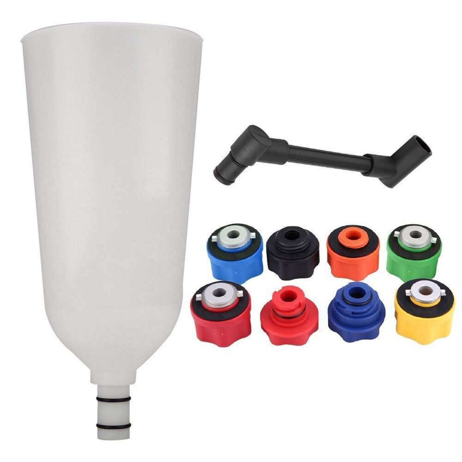 Öltrichter-set Mit Schwenkbarer Verlängerung Und 10 Adaptern Für Alle Modelle