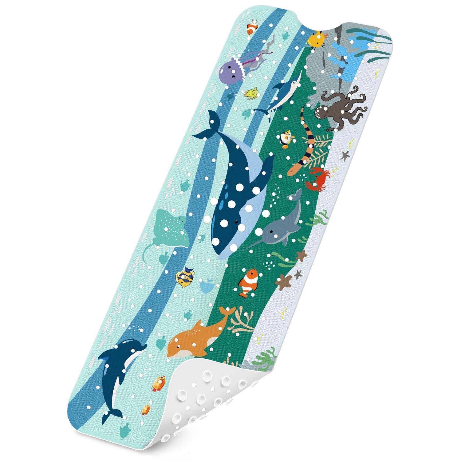 Badewannenmatte Rutschfest 100x40cm, Bpa-frei, Schimmelresistent, Maschinenwaschbar