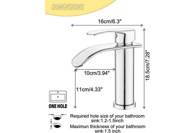 Einhebel Waschtischarmatur Wasserfall Gebürstetes Gold G3/8" Kalt-warmwasseranschluss