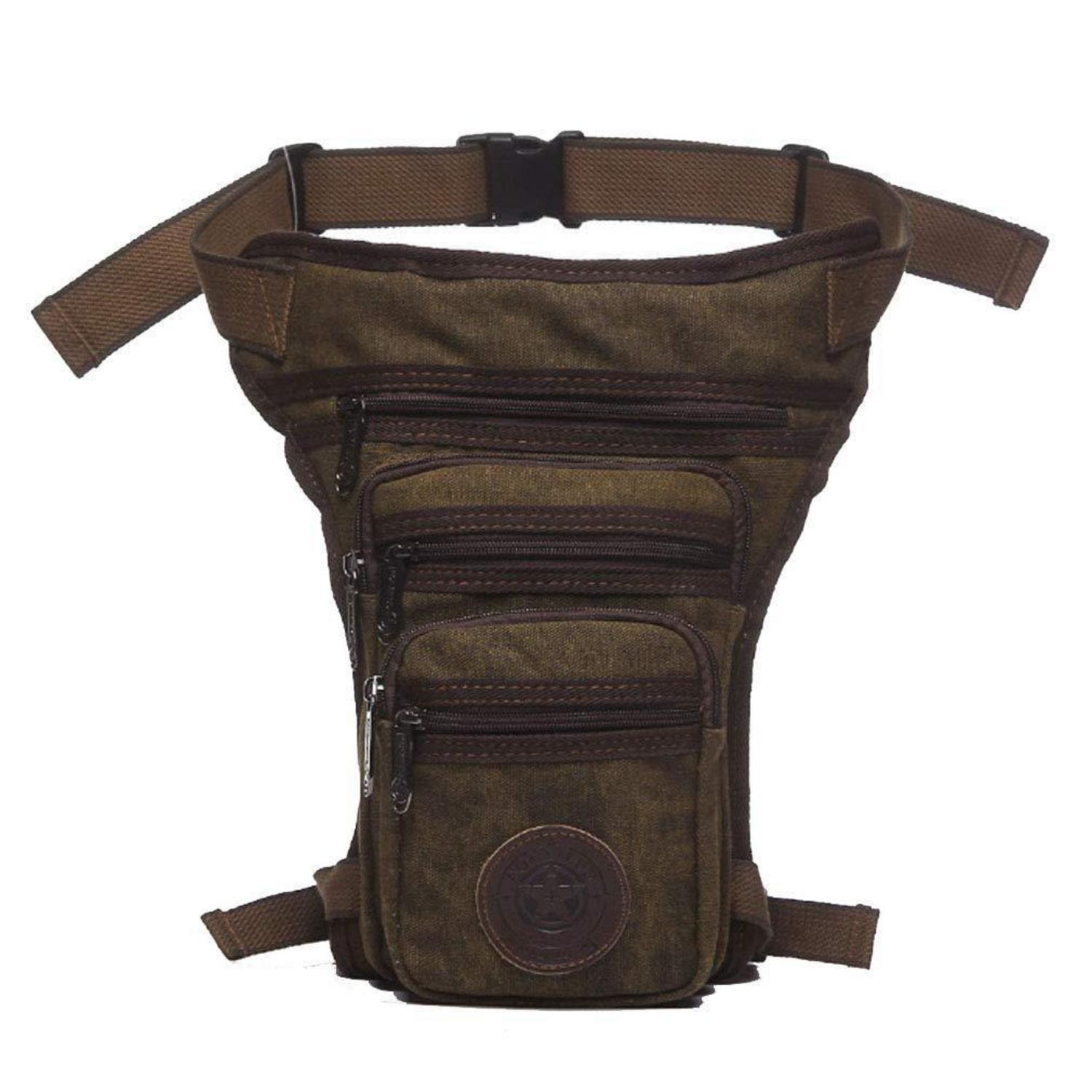 Canvas Drop Leg Bag Für Herren, Taktische Hüfttasche Für Motorrad, Reisen, Outdoor