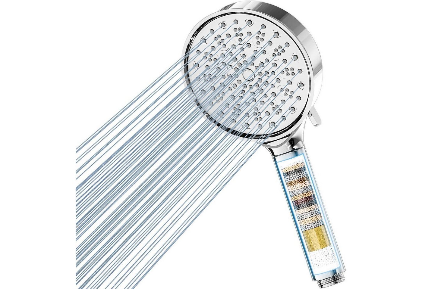 Duschkopf Mit 20-schicht-filter, 6 Strahlarten, Hochdruck & Wassersparend Bild 4