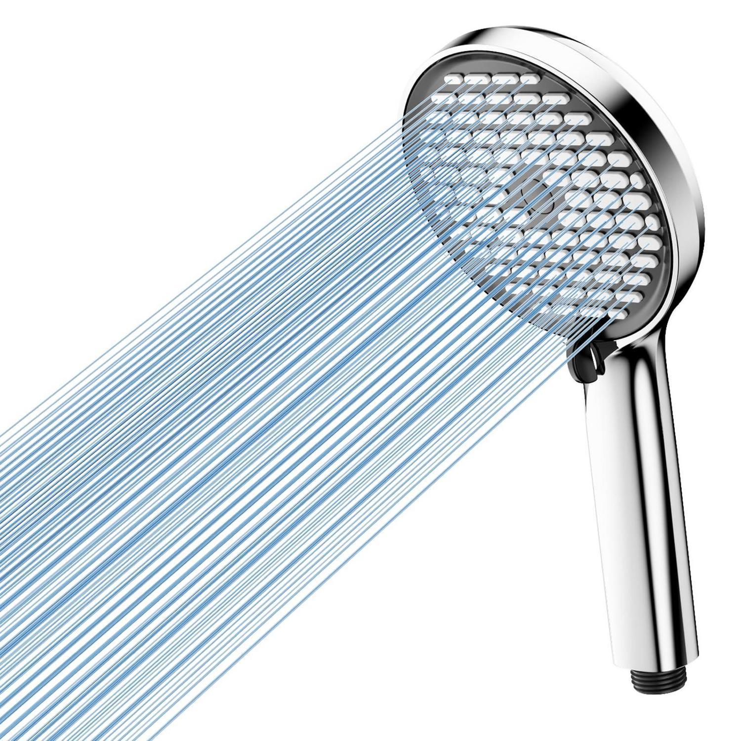 Handbrause Mit 6 Sprühmodi, Hochdruck, Für Niedrigen Wasserdruck, Schwarz