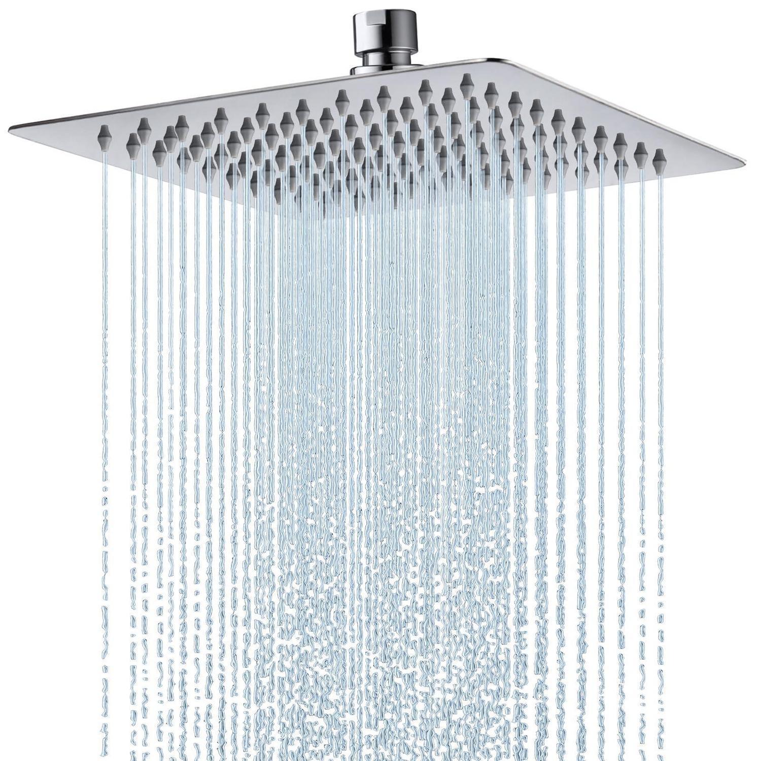 Duschkopf Regendusche Quadratisch 20x20cm Edelstahl Anti-kalk-düsen Chrom